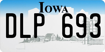 IA license plate DLP693