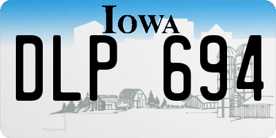 IA license plate DLP694