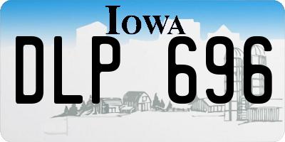 IA license plate DLP696