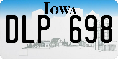 IA license plate DLP698