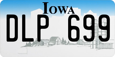 IA license plate DLP699