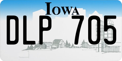 IA license plate DLP705