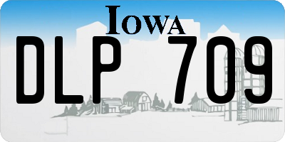 IA license plate DLP709