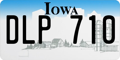 IA license plate DLP710