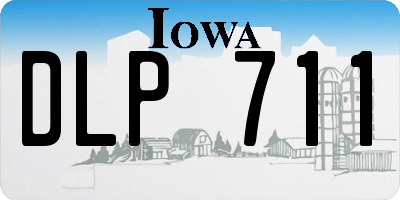 IA license plate DLP711