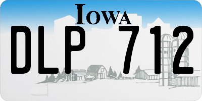 IA license plate DLP712