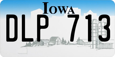 IA license plate DLP713