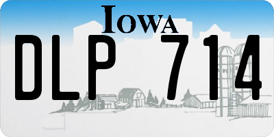 IA license plate DLP714