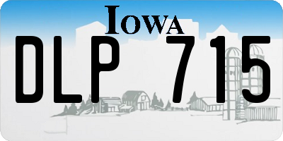 IA license plate DLP715