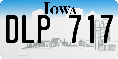 IA license plate DLP717