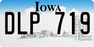 IA license plate DLP719