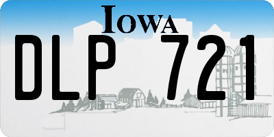 IA license plate DLP721