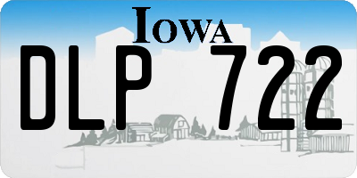 IA license plate DLP722