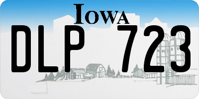 IA license plate DLP723