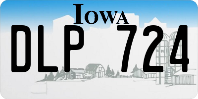 IA license plate DLP724