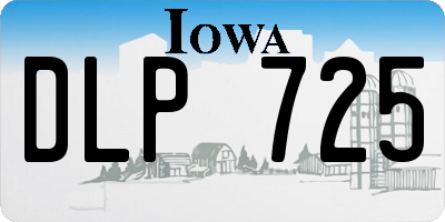 IA license plate DLP725