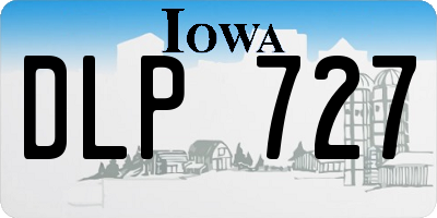 IA license plate DLP727