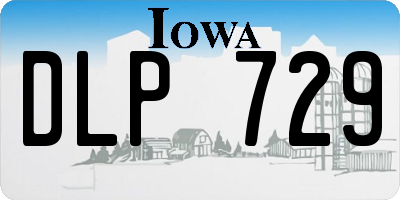 IA license plate DLP729