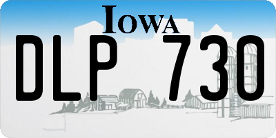 IA license plate DLP730