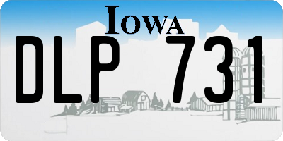 IA license plate DLP731