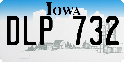 IA license plate DLP732