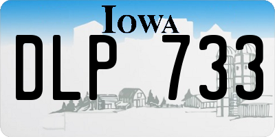 IA license plate DLP733