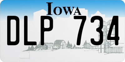IA license plate DLP734