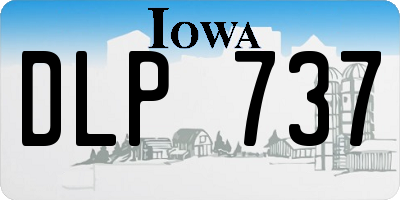 IA license plate DLP737