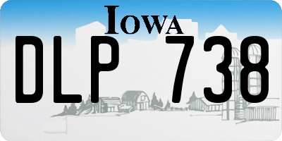 IA license plate DLP738