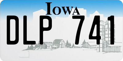IA license plate DLP741