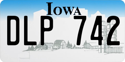 IA license plate DLP742