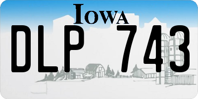 IA license plate DLP743