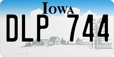 IA license plate DLP744