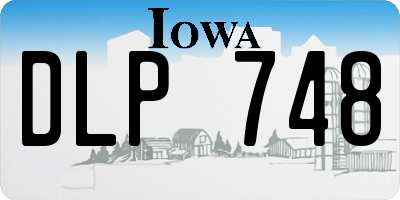 IA license plate DLP748