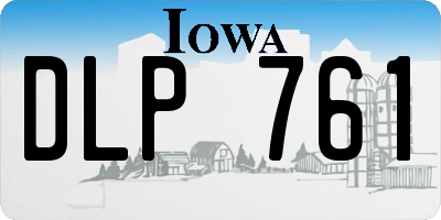 IA license plate DLP761