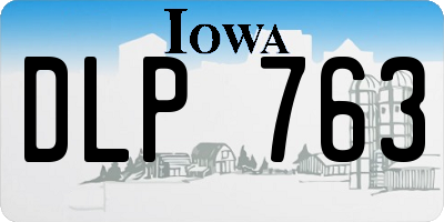 IA license plate DLP763