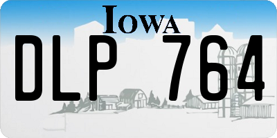 IA license plate DLP764