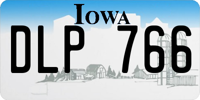 IA license plate DLP766
