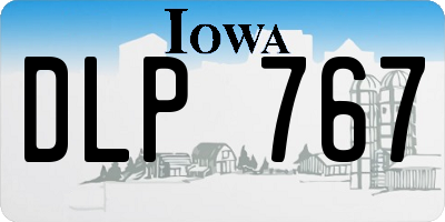 IA license plate DLP767