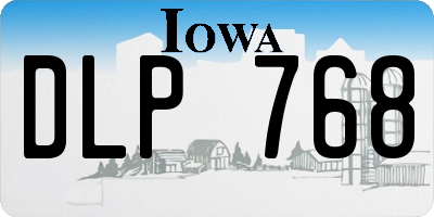 IA license plate DLP768
