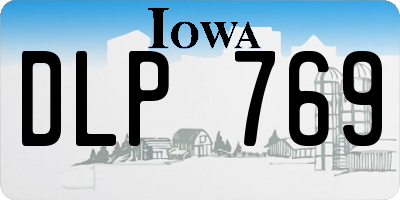 IA license plate DLP769