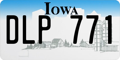 IA license plate DLP771