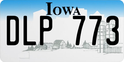 IA license plate DLP773