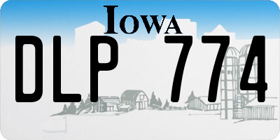 IA license plate DLP774