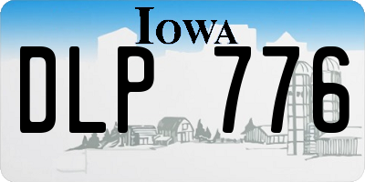 IA license plate DLP776