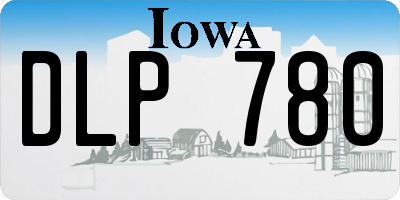 IA license plate DLP780