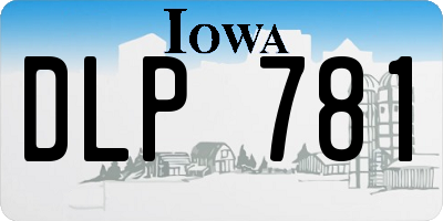 IA license plate DLP781
