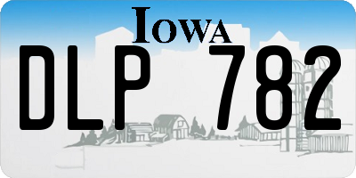 IA license plate DLP782