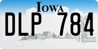 IA license plate DLP784