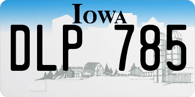 IA license plate DLP785